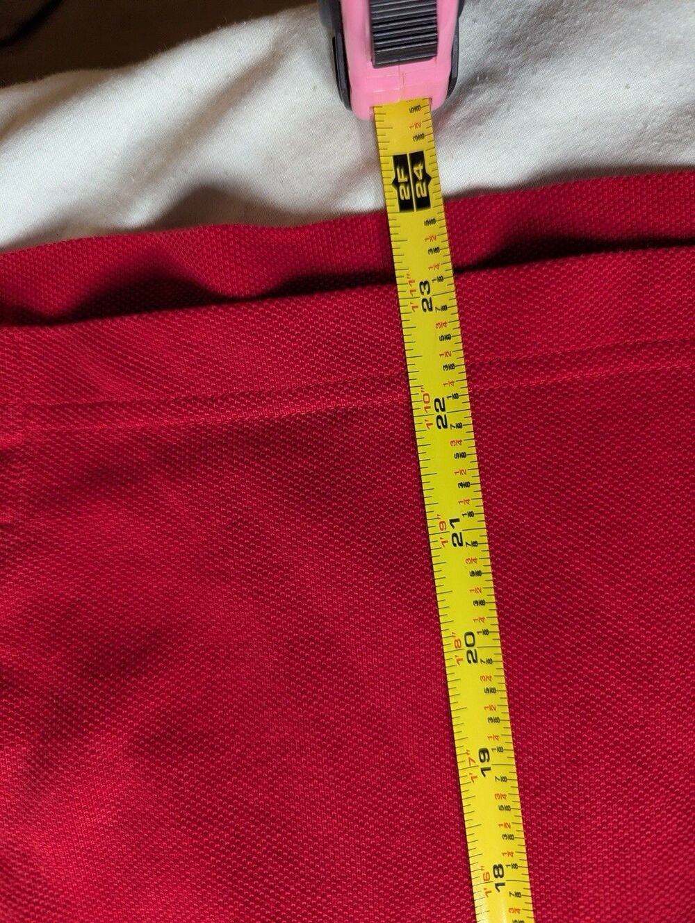 Vintage Tommy Hilfiger Polo Shirt Mens M Red 100% Cotton Flag Logo 90s - Picture 6 of 7